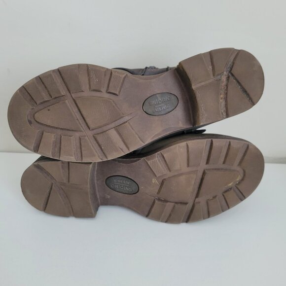 Earth Origins Prairie Phoenix Zip Up Gray Leather Suede Ankle Boots Size 6.5M - Picture 9 of 10